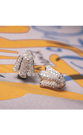 Серьги Piaget Tulip White Gold Diamond Earrings (24498) №2