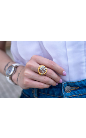 Кольцо Carrera y Carrera Tao Bamboo Yellow Gold & Diamonds DA10514 (19922) №2