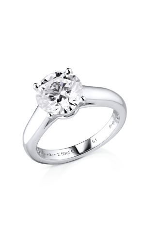 Кольцо Cartier Solitaire 2,50 ct H/VS1 Platinum Ring (24517)