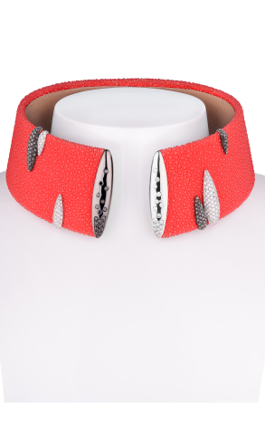 Колье De grisogono Galuchat Stingray Skin Necklace Choker (24706)