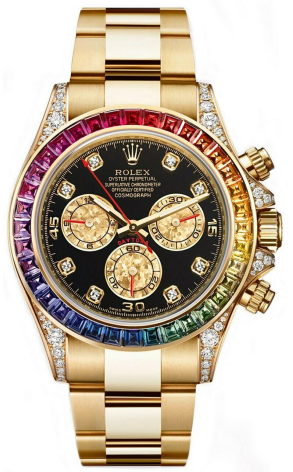Часы Rolex Daytona 116528 Custom Rainbow Diamonds Yellow Gold 116528 (26672)