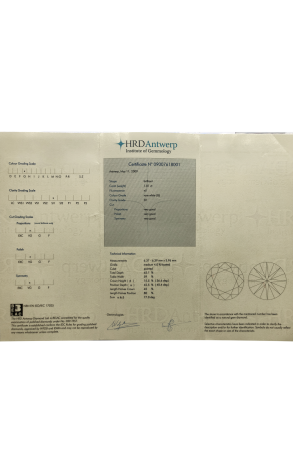 Подвеска HRD Antwerp с бриллиантом 1,01 ct G/SI1 HRD Antwerp (26928) №2