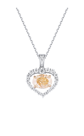 Подвеска GIA с бриллиантом 1,15 ct Fancy Light Yellow/VS1 (27288)