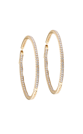 Серьги Bellini Gioielli Yellow Gold Hoop 3.27 ct Earrings DR 5367 JEA8 1145 (27399)