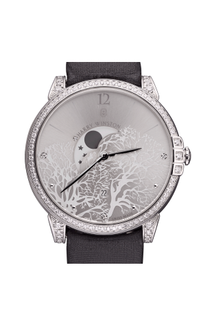 Часы Harry Winston Midnight Moon Phase 18K White Gold & Diamonds 450/UQMP39W (28646) №2