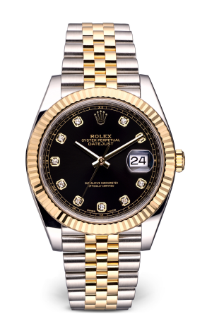 Часы Rolex Datejust 41mm Steel and Yellow Gold Black Diamond Dial 126333 (28139)