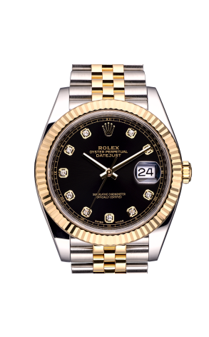 Часы Rolex Datejust 41mm Steel and Yellow Gold Black Diamond Dial 126333 (28139) №2