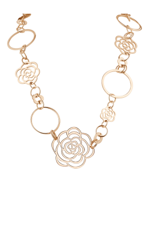 Колье Chanel Camelia Ajoure Large Flower Necklace J2920 (28853)