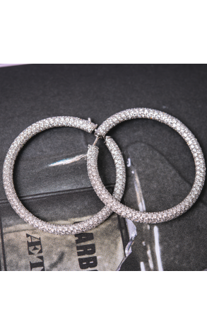 Серьги Salvini Hoop White Gold Diamonds Earrings (19698) №2