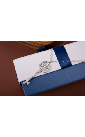 Подвеска Tiffany & Co Daisy Platinum Diamond Key Pendant (24533) №2