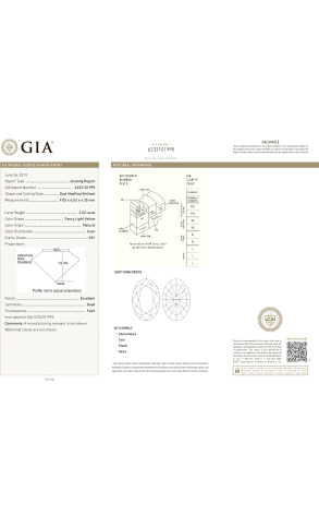 Серьги GIA с бриллиантами по 2,03 ct Fancy Light Yellow/VVS2 (29698) №2