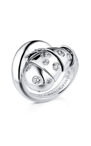 Кольцо De grisogono Contrario White Gold Diamonds Ring 50801/13 (29702)