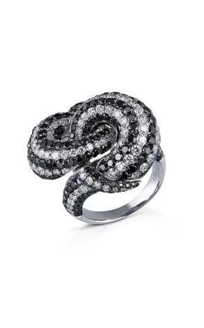 Кольцо Leo Pizzo Snake White Gold Diamonds Ring (30445)