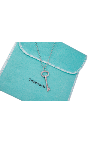 Подвеска Tiffany & Co White Gold and Diamonds Oval Key Pendant (30596) №2