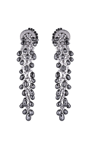 Серьги Gaspari White & Black Diamonds Earrings EC4884 B103527 (30883)