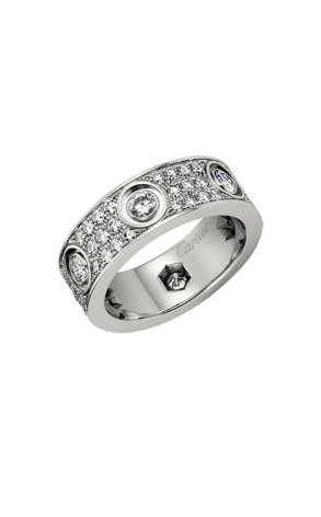 Кольцо Cartier Love Diamond-Paved White Gold Ring N4210400 (31546)