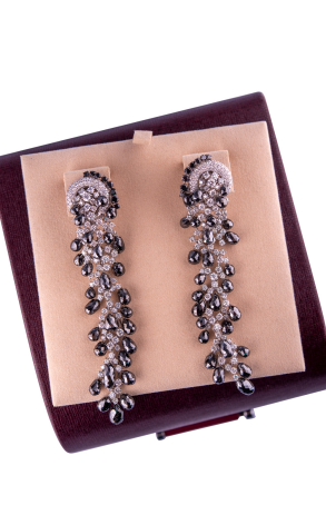 Серьги Gaspari White & Black Diamonds Earrings EC4884 B103527 (30883) №3