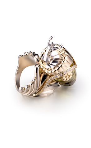 Кольцо  Hand Made Snail Diamonds Limon Citrine Ring (31611) №2