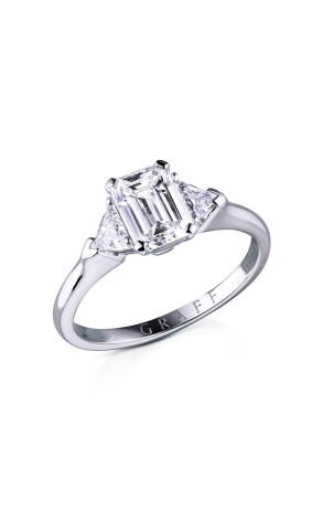 Кольцо GRAFF Platinum White Emerald Cut 1.03 ct G/VS2 Diamond Ring GR (31880)