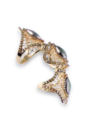 Кольцо Loree Rodkin Bondage Diamond & Emerald Ring (32033) №2