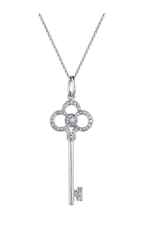 Подвеска Tiffany & Co Crown White Gold Diamonds Key (32037)