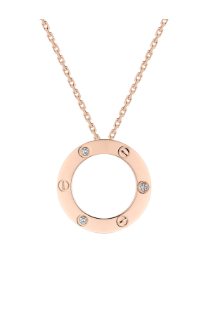 Подвеска Cartier Love 3 Diamonds Rose Gold Pendant B7014700 (32166)