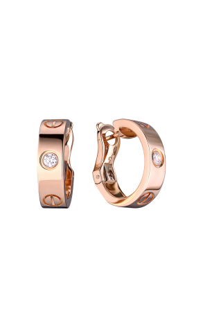 Серьги Cartier Love Rose Gold Earrings B8301218 (32147)