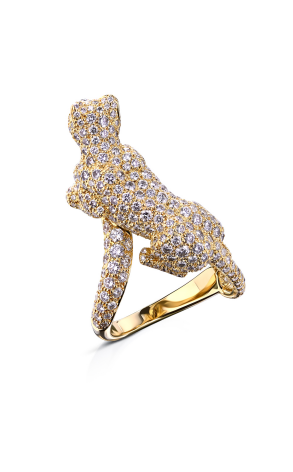 Кольцо Cartier Panthere de Yellow Gold Diamonds Ring (32700) №2