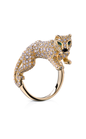 Кольцо Cartier Panthere de Yellow Gold Diamonds Ring (32700)