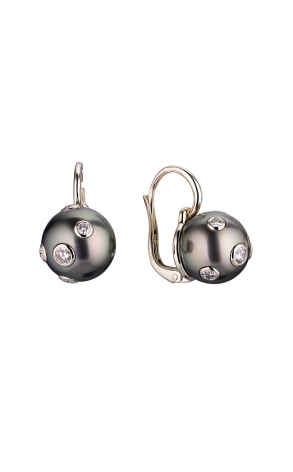 Серьги Mikimoto Black South Pearl 12 mm Earrings (32732)