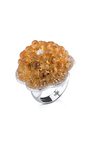 Кольцо Oro Trend Citrine Flower Ring (32706)