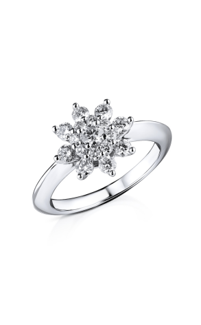 Кольцо Tiffany & Co Flower Platinum Diamonds Ring (32777)