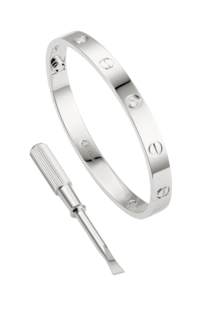 Браслет Cartier Love 4 Diamond White Gold CRB6070116 (32061) №2