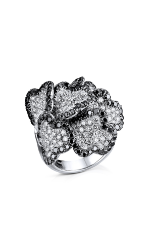 Кольцо Crivelli White & Black 5.48 ct Diamonds White Gold Ring (33937)