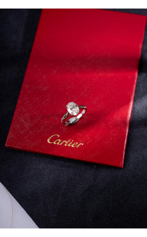 Кольцо Cartier Solitaire 2,05 ct G/VVS2 Platinum Ring (SIZE 51) (27808) №3