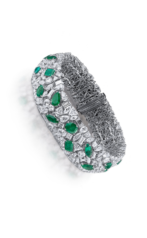 Браслет RalfDiamonds Emerald and Diamonds White Gold Bracelet (34442)