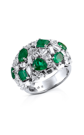 Кольцо RalfDiamonds Emerald and Diamonds White Gold Ring (34384)