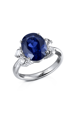 Кольцо RalfDiamonds с сапфиром 5,60 ct Deep Blue/VS (34381)