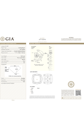 Кольцо GIA с 8,02 ct Fancy Light Yellow/VS1 GIA (35179) №3