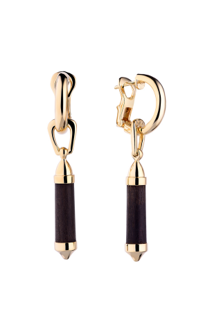 Серьги Chaumet Yellow Gold Wooden Bullet Earrings (34715)