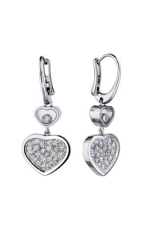 Серьги Chopard Happy Hearts White Gold and Diamonds Earrings 837482-1009 (34709)