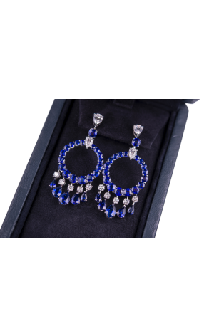 Серьги GRAFF Sapphire and Diamonds Gypsy Earrings GE (34727) №5