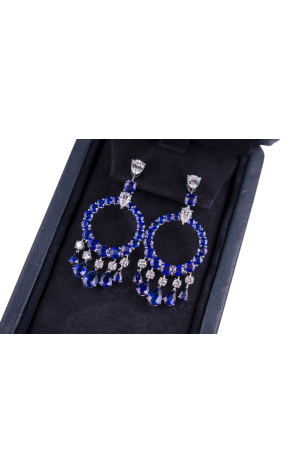 Серьги GRAFF Sapphire and Diamonds Gypsy Earrings GE (34727) №8
