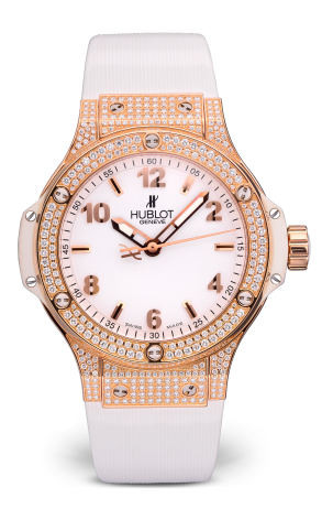 Часы Hublot Big Bang 38 mm Rose Gold White Pave Diamonds 361.PE.2010.RW.1704 (35206)