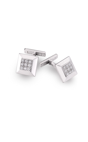 Запонки Cartier White Gold Diamonds Cufflinks (35656)