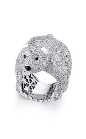 Кольцо RalfDiamonds Polar Bear Animal World (35492)