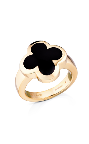 Кольцо Van Cleef & Arpels Pure Alhambra Yellow Gold Onyx Ring VCARB13800 (35374)