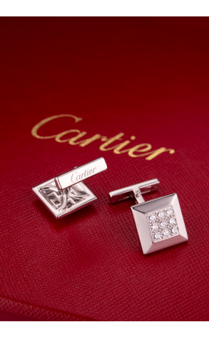 Запонки Cartier White Gold Diamonds Cufflinks (35656) №2