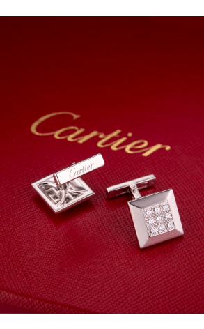 Diamond cufflinks cartier clearance