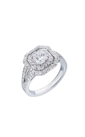 Кольцо Yanush Gioielli 0.90 ct F/VS2 Radiant cut Diamond (37976)